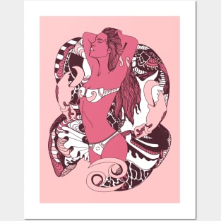 Pink and White Cancer Beauty Posters and Art